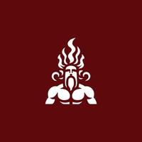 Fire god logo vector