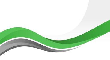 Elegant wave green and gray background vector