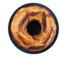 Homemade banana cake on a transparent background png