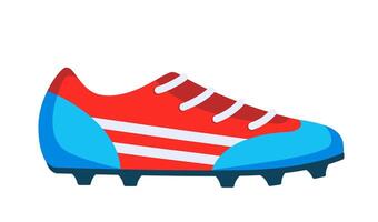 Soccer cleats. Soccer boots for player. Part of association football uniform. illustration. vector