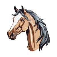 Minimal Horse Icon Illustration with Simple Lines vector