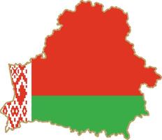 color map of the Republic of Belarus. Flag of the Slavic state. Symbol of the Central Territory of Europe vector