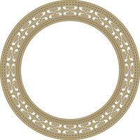 square gold and black ancient Russian ornament. Slavic rectangle, border, frame. Painting of the royal chambers. vector
