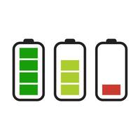 Battery icon set design vector