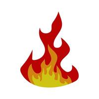 illustration of burning fire isolated on white background vector