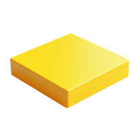 Yellow Cube On Transparent Background png