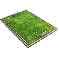 A Soccer Field On a Grassy Field With a Goal Transparent Background png