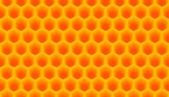 Orange Beehive Background. Bees Hive Cells Pattern. Bee Honey Shapes. Geometric Seamless Hexagonal Texture. Beehive Pattern For Product Label, Banner, Wrapping Paper. vector
