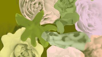 abstract halftone colorful boho rose flower background vector