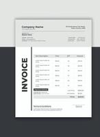 Creative clean business invoice template design. bill payment agreement or cash memo template. Corporate business invoice template layout vector