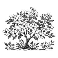 Minimalist Silhouette Tree Design vector