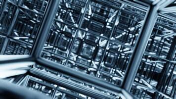 Mystical metal frames intertwine in an endless dance of shapes and patterns video