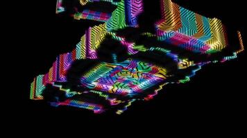 Colorful abstract patterns intertwine in a rhythmic display for VJ loops video