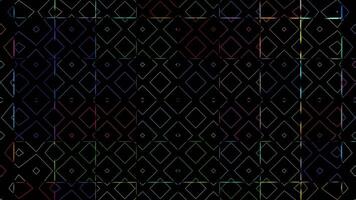 Vibrant geometric patterns dance in a colorful visual loop for music video