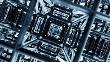 Exploring an intricate 3D cube structure with mesmerizing patterns and textures video