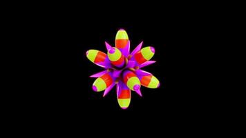 Colorful bouncing shapes create dynamic VJ loop for vibrant music experiences video