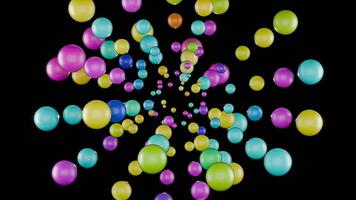 Endless colorful spheres create mesmerizing patterns for VJ loops video