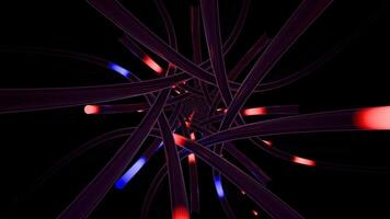 Dynamic light patterns intertwine in an abstract visual journey video