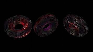 Dynamic rotating geometric shapes create captivating visual ambience video