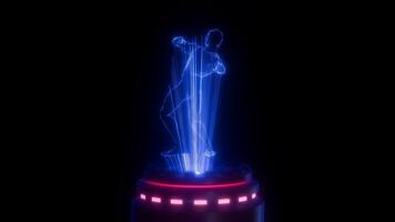 Vibrant holographic dancer for captivating VJ loop performances video