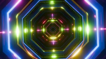 Endless kaleidoscopic loop creating vibrant energy for music events video