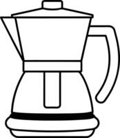 Coffee maker coloring pages vector