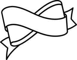 Ribbon outline art design vector