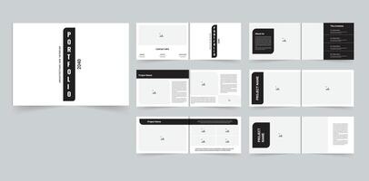 Landscape portfolio brochure design Architecture portfolio layout or interior portfolio template vector