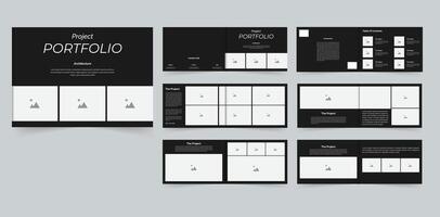 Professional architecture portfolio template design landscape portfolio layout or project portfolio vector