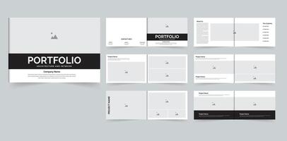 Architecture portfolio or landscape portfolio brochure design with creative layout vector
