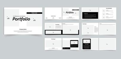 Architecture portfolio design modern landscape portfolio layout design vector