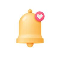 Yellow notification icon isolated on white background. Golden bell for event notification. vector