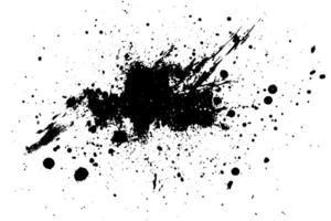 brush stroke and ink spray splatter on dirty, grunge background. White and black abstract texture with watercolor splat. vector