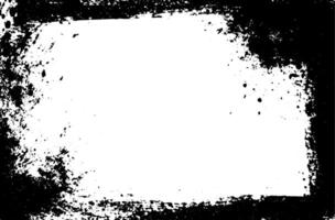 frame with rough brush border and black ink strokes. Grungy texture with hand drawn sketch and chalk elements. Square and rectangular outline with distress, scratches, and splatter. vector