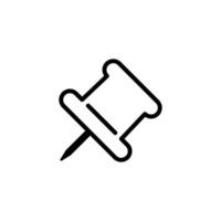 Pin icon. Push Pin icon. Pin. vector