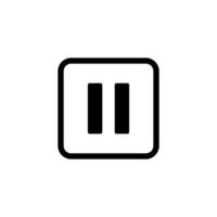 Pause Button. Pause. Icon. Pause icon. vector