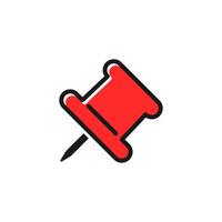 Pin Icon. Push Pin. Icon. vector