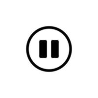 Pause button icon. vector