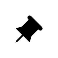 Push pin icon. Pin. Pin icon vector