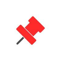 Push pin icon. Pin icon flat icon style vector