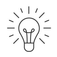 Lamp line icon. Lightbulb outline pictogram vector