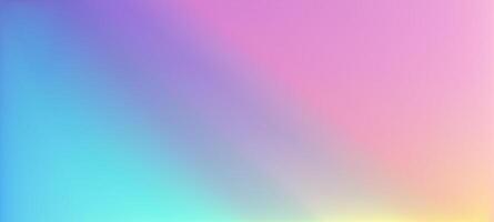 Rainbow ombre background with soft holograph pattern. Blurry abstract gradient featuring iridescent pink and pastel texture. vector