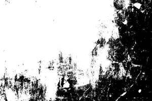 Grungy vintage background with black overlay. Rough, distressed wall texture with old paint, ink splashes. vector