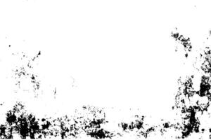 Grungy vintage background with rough pattern and distressed paper texture. Old wall effect featuring scratches, dirt, and paint splashes in black and white. vector