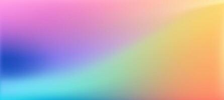 Rainbow ombre background with bright gradient pattern. Abstract iridescent pink, blue, yellow and pastel purple texture. Soft holograph with radiant effect, y2k aura, and neon chrome. vector