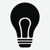 Light bulb icon, Lightbulb energy symbol Electric power illustration isolated on white background. Light Lamp Icon. vector
