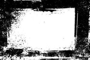 black border with rough brush frame on white background. Grunge abstract banner with messy splatter and paint stains for retro layouts. vector