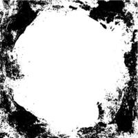 circular frame with rough brush strokes and ink texture in Japanese calligraphy style. Abstract Enso inspired design featuring grunge edges and a Zen aesthetic. vector