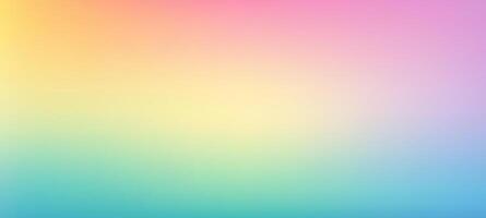 Trendy ombre rainbow background with bright blurry Y2K effect. Soft holographic gradient in pastel pink, blue, and yellow, with iridescent chrome and neon accents. vector