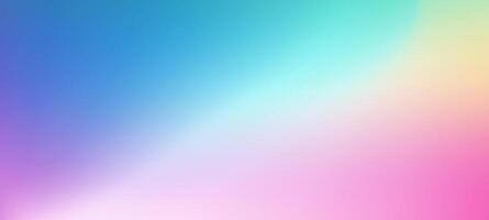 Rainbow ombre gradient background with pastel colors, featuring iridescent pink, purple, and blue hues. Soft and dreamy, with holographic texture, abstract patterns, and a Y2K vibe. vector